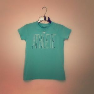 Under Armor blue tee size youth L